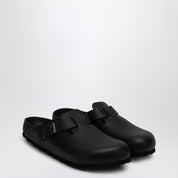 Birkenstock Boston slipper in smooth black leather