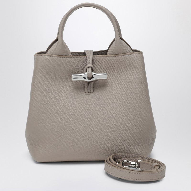 Longchamp Le Roseau S — clay leather handbag