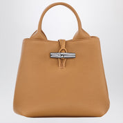 Longchamp Le Roseau S — Walnut Leather Handbag
