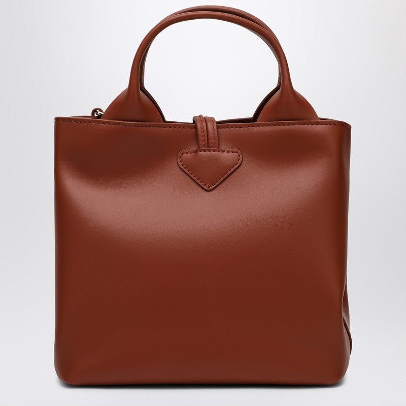 Sac hobo Longchamp Le Roseau S en cuir de veau écorce