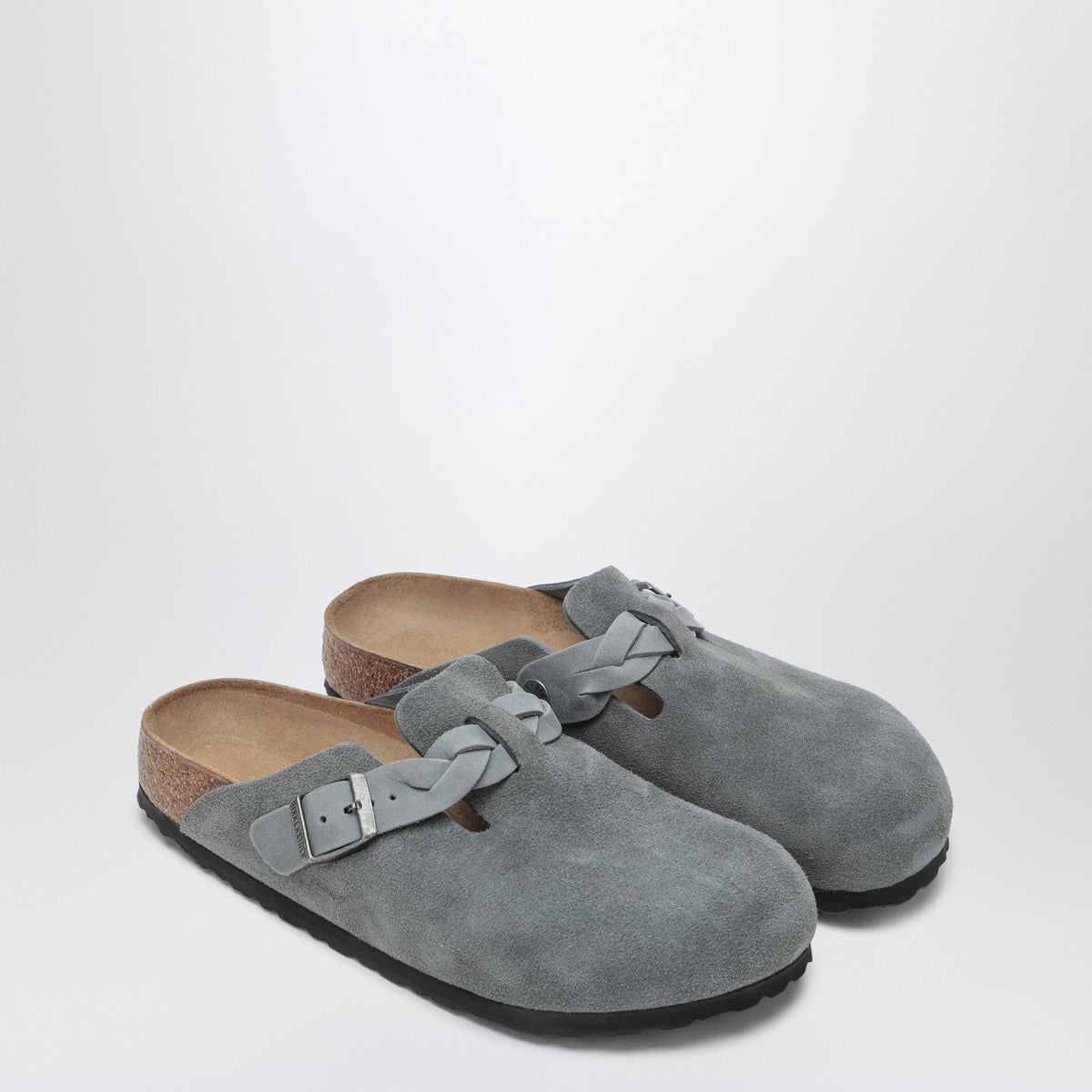 Birkenstock Boston Braided Slipper — Basalt Gray