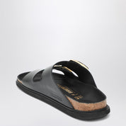Birkenstock Slide Arizona Droplet Buckle — Black Patent Leather