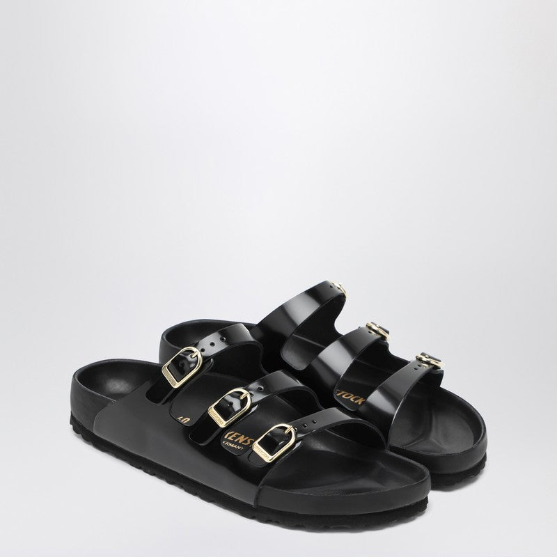 Birkenstock Slide Florida Dbuckle Exquise lucida nera