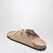 Birkenstock Slipper Florida Sandcastle leather — Beige comfort