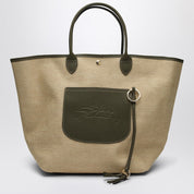 Longchamp Basket bag L Le Pliage dark green