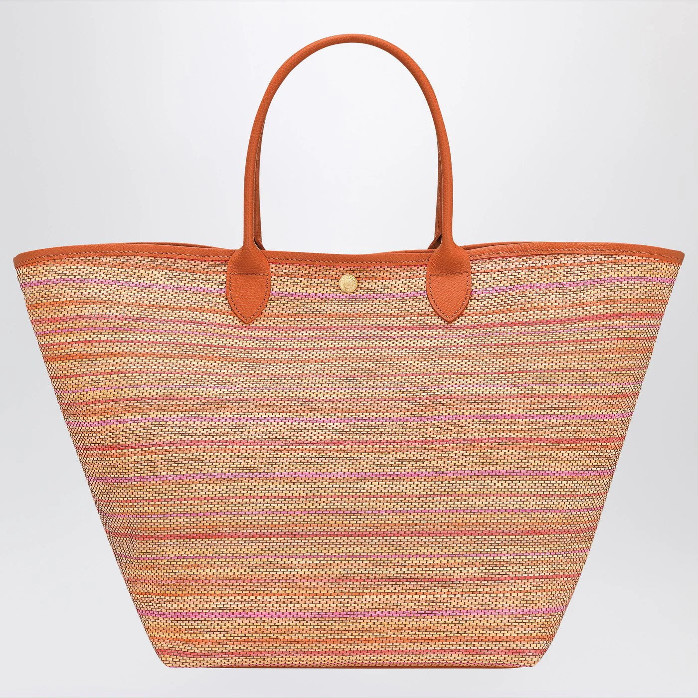 Longchamp L Le Pliage Collection basket bag in rainbow canvas