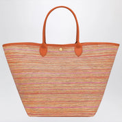 Longchamp L Le Pliage Collection basket bag in rainbow canvas
