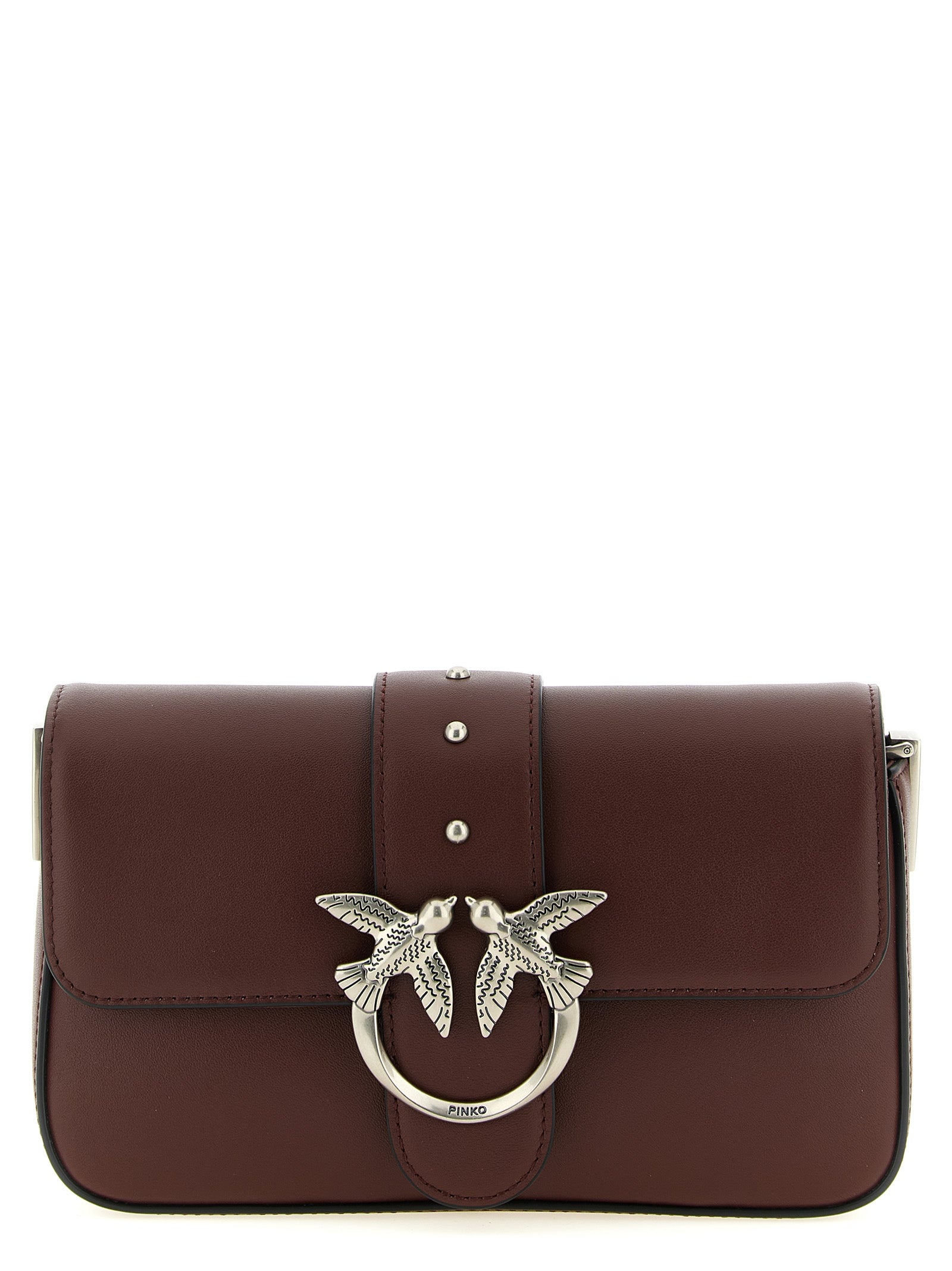 Pinko Mini Love Slouchy Shoulder Bag | Bordeaux