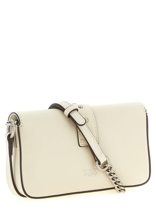 Pinko Love One Slouchy Baby Crossbody Bag — White