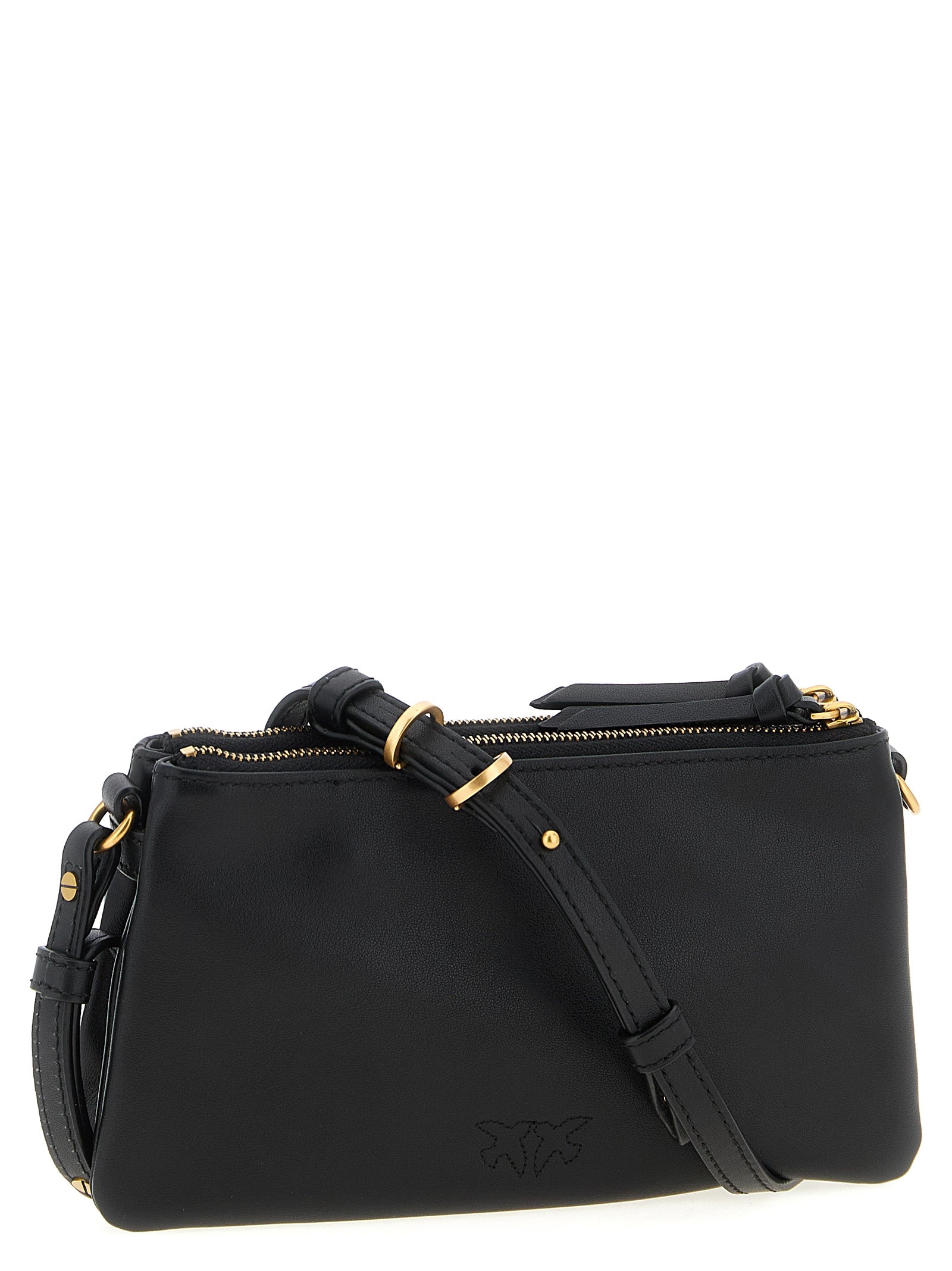 Pinko Small ‘mini Double’ Crossbody Bag — Black, €295
