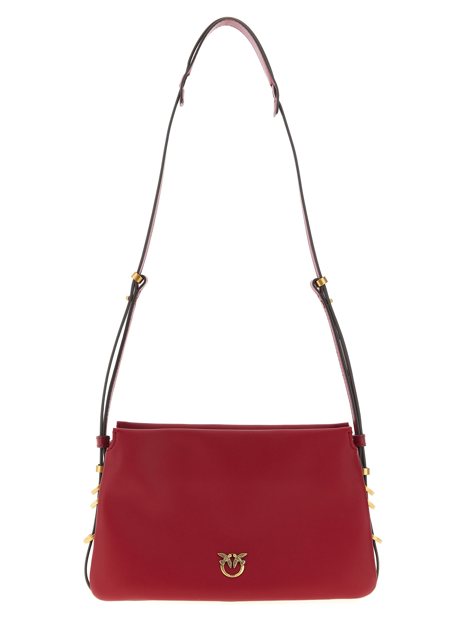 Pinko Triplet Mini Crossbody Bag — Red Leather, €290