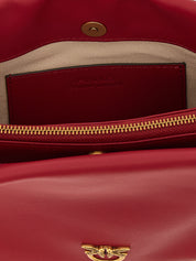 Pinko Triplet Mini Crossbody Bag — Red Leather, €290