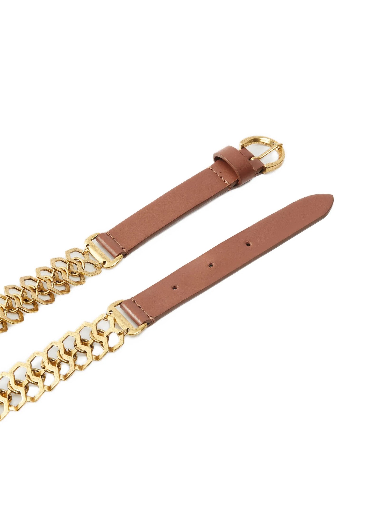 Pinko Chain Insert Belt — Women's Leather Belt, €170