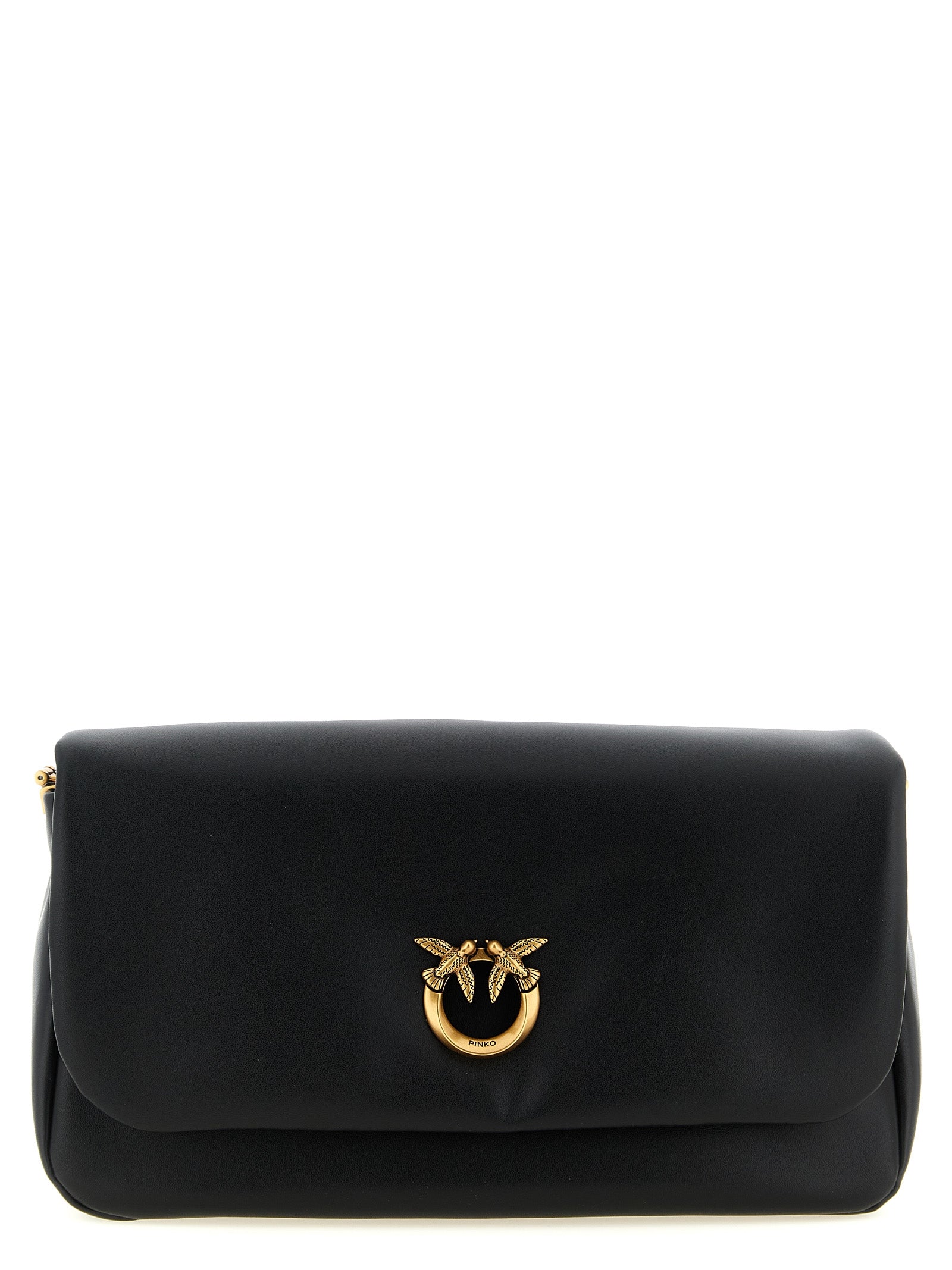 Pinko Click Soft Classic Crossbody Bag — Black, W31xH17cm