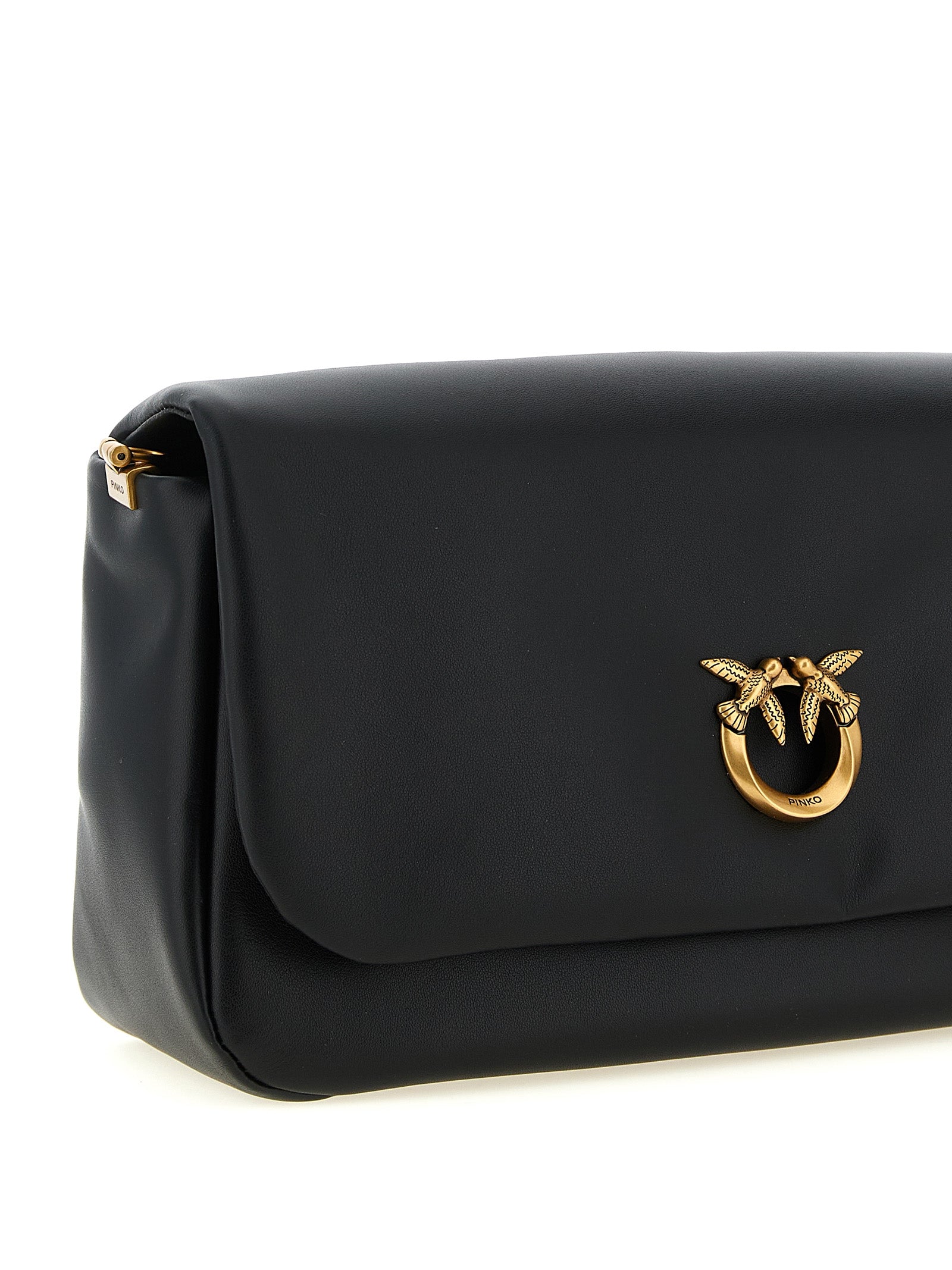 Pinko Click Soft Classic Crossbody Bag — Black, W31xH17cm