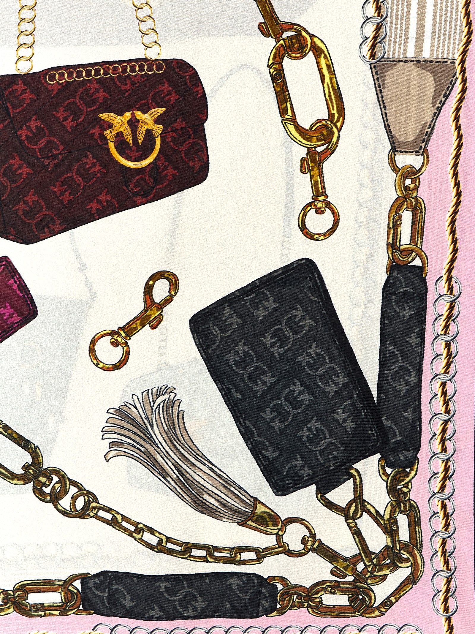 Pinko Pinko Limbo Scarf — Multicolor Silk-Blend Scarf