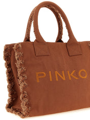 Pinko Medium Beach Shopper Bag — Cotton Canvas Tote