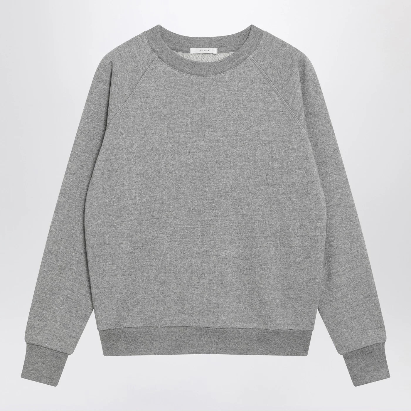 The Row Eulalia sweatshirt in grey mélange cashmere blend