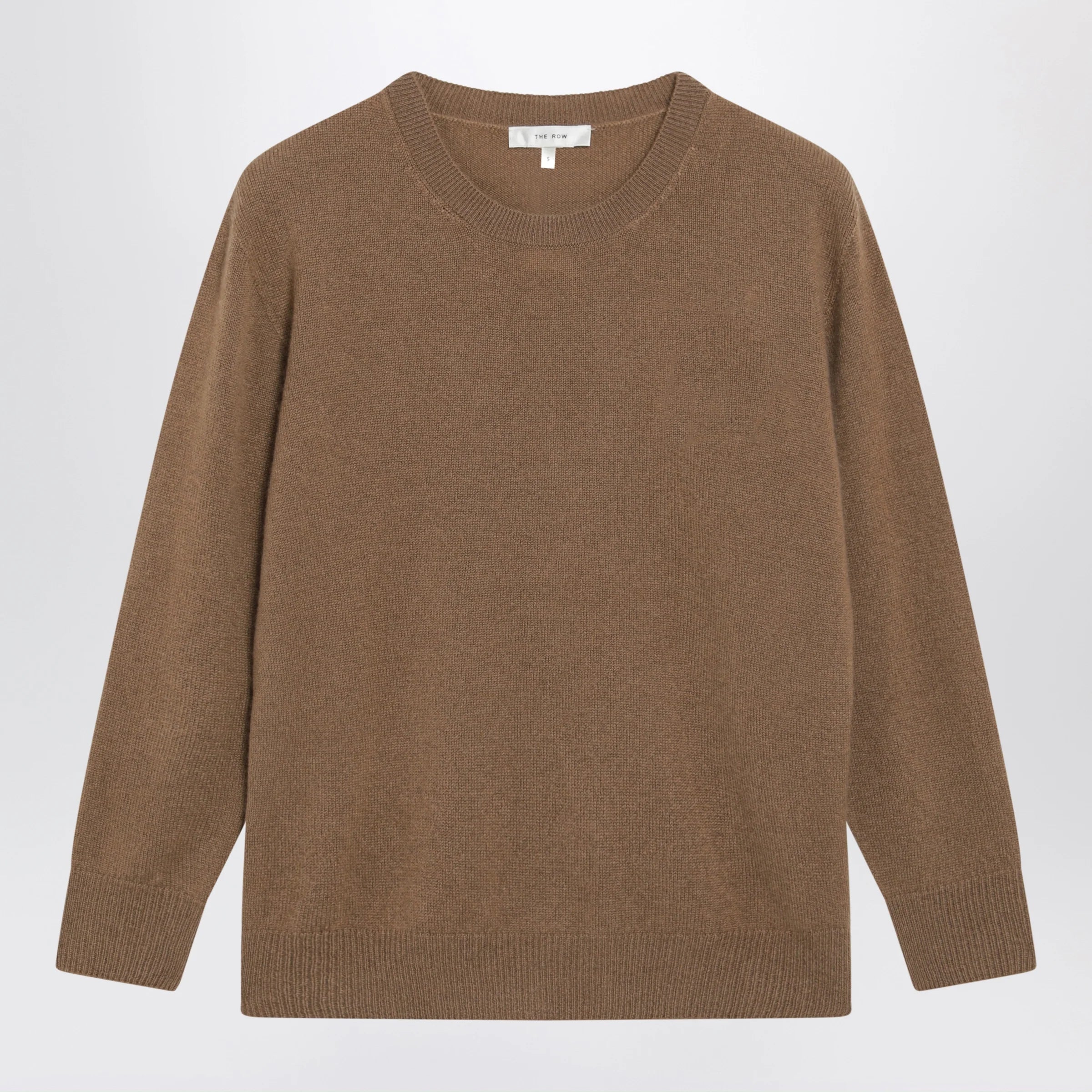 The Row Noler Cashmere Crewneck Sweater in Camel