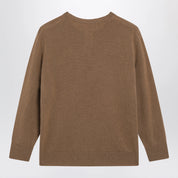 The Row Noler Cashmere Crewneck Sweater in Camel