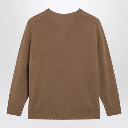 The Row Noler Cashmere Crewneck Sweater in Camel