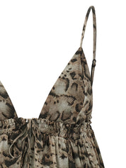 Pinko Adrano Dress — Snake-Print Mini Dress