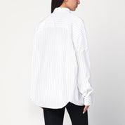 Dries Van Noten Wide white pinstriped shirt
