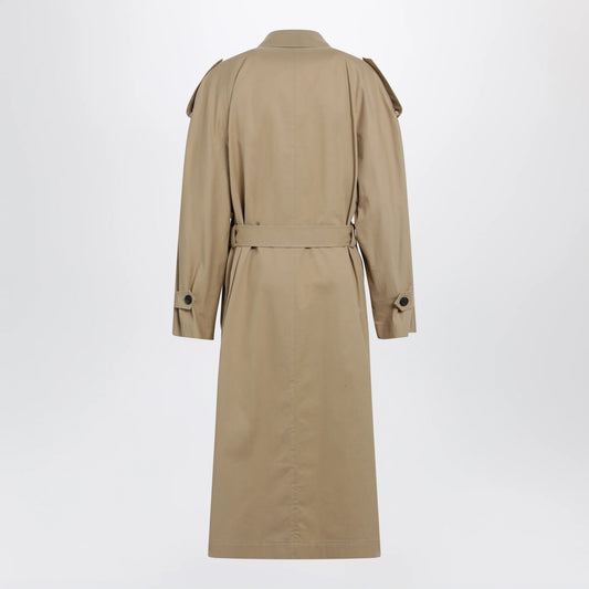 The Row Dester double-breasted cotton-cashmere trench in sand