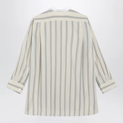 The Row Falco striped silk shirt