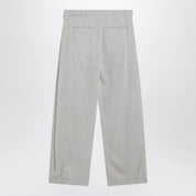 The Row Iven trousers in smoke grey silk blend