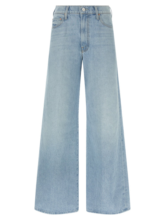 Mother The Ditcher Roller Skimp Jeans — Light Blue Denim