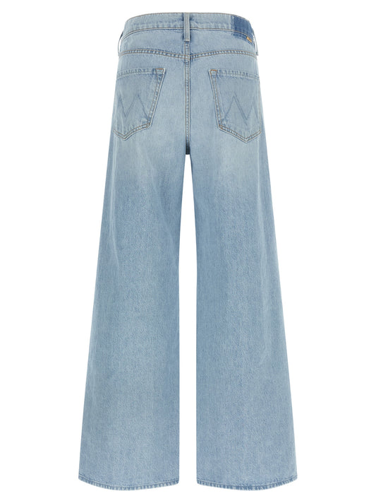 Mother The Ditcher Roller Skimp Jeans — Light Blue Denim