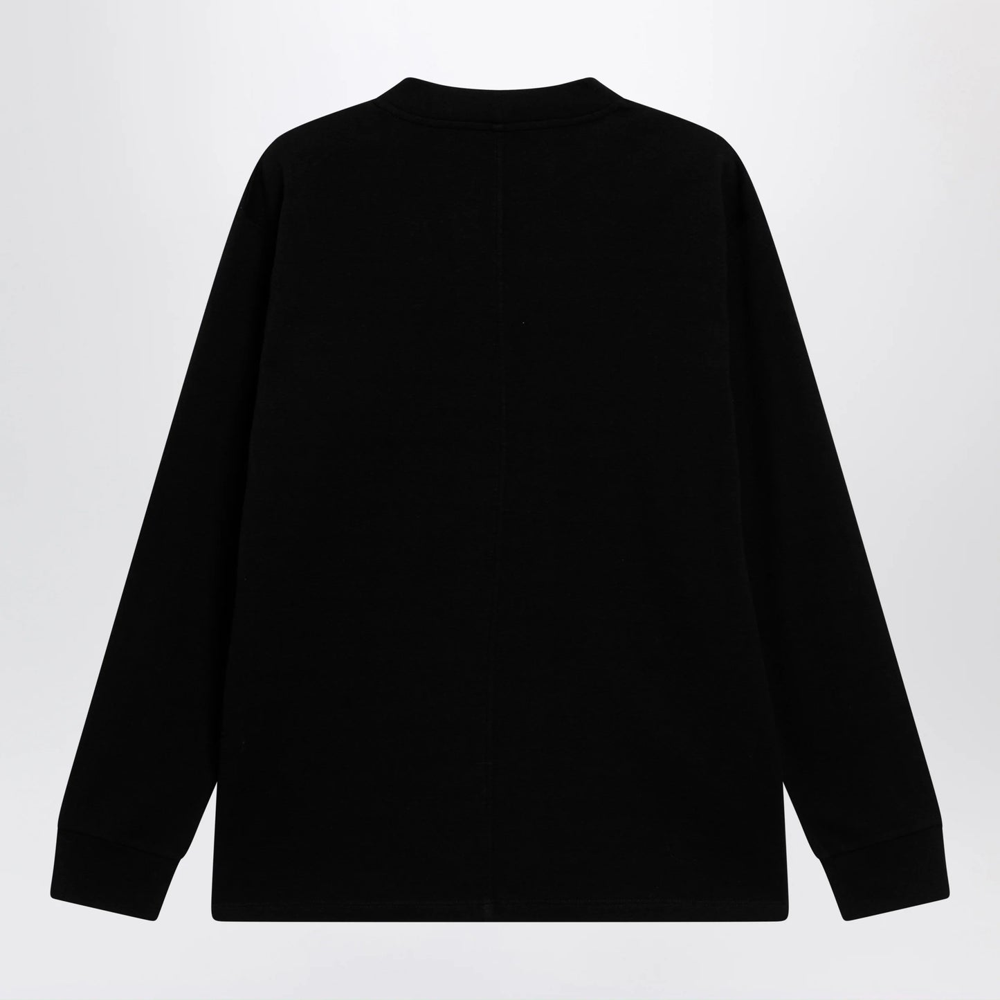 The Row Black cotton crew-neck sweater