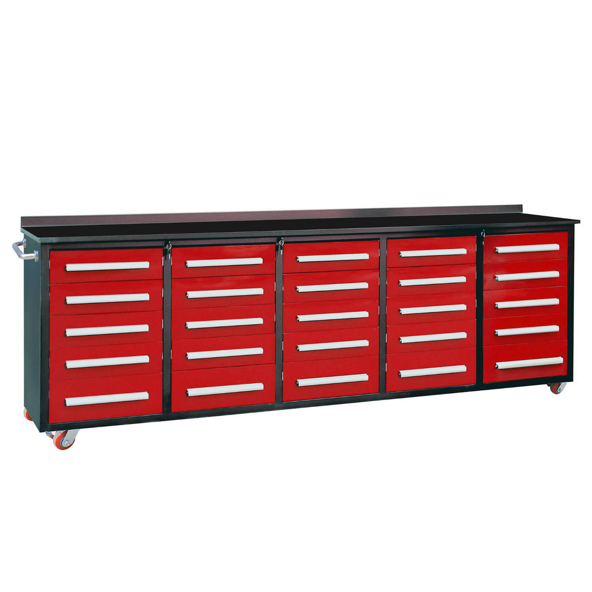 Chery Industrial 10ft 25-Drawer Storage Workbench with Wheels - SUIWB1025RDAC