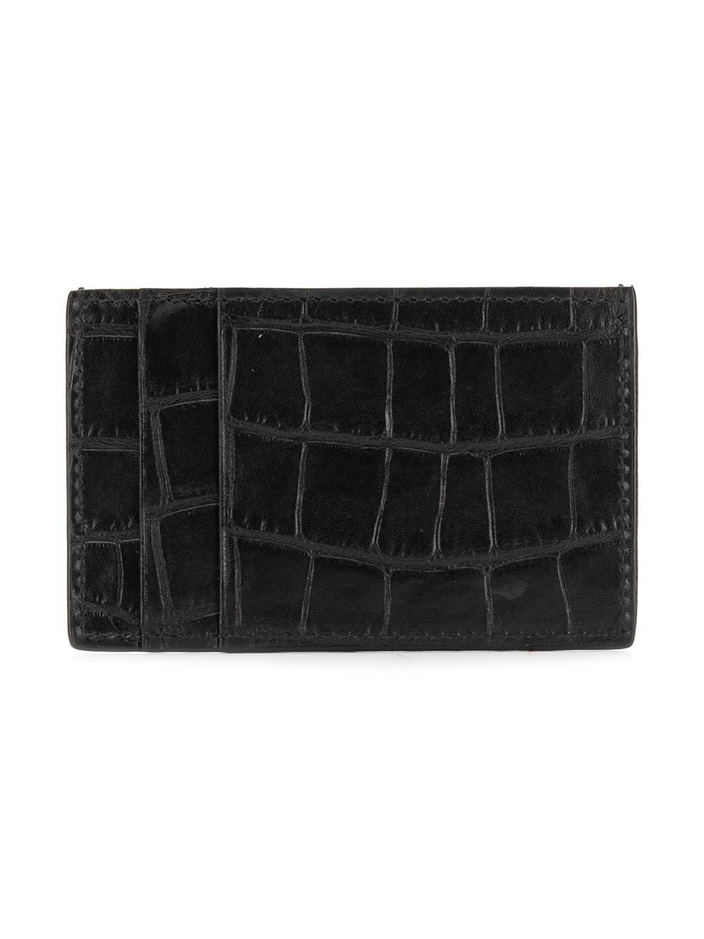 Alexander McQueen Black Leather Wallet