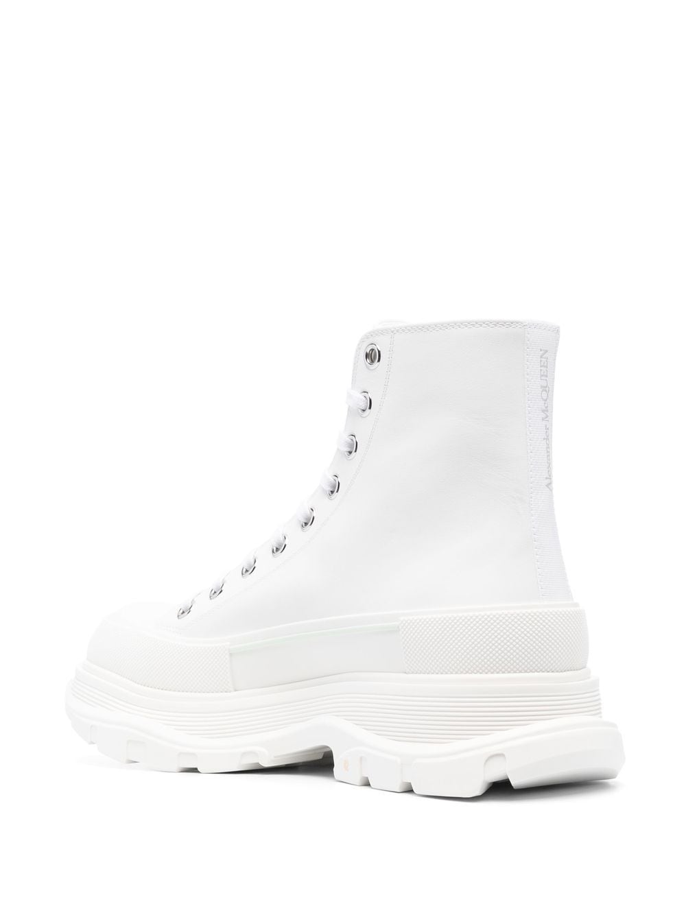 Alexander McQueen White Tread Slick Ankle Boots