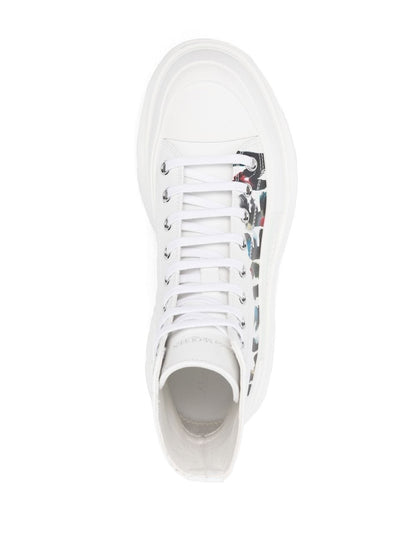 Alexander McQueen White Tread Slick Ankle Boots