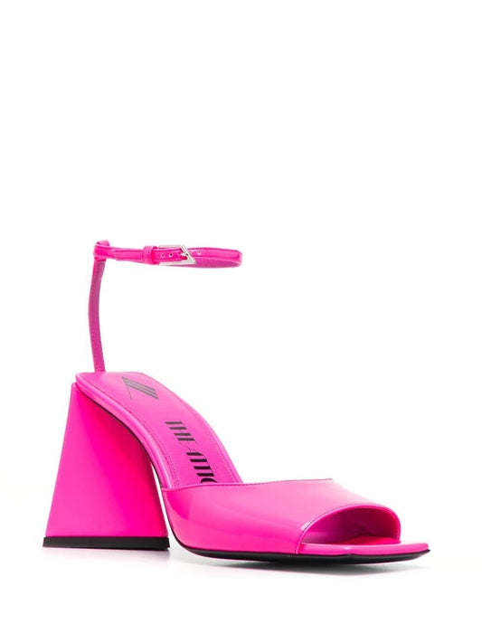 Fuchsia calf leather sandals — The Attico Piper 85mm