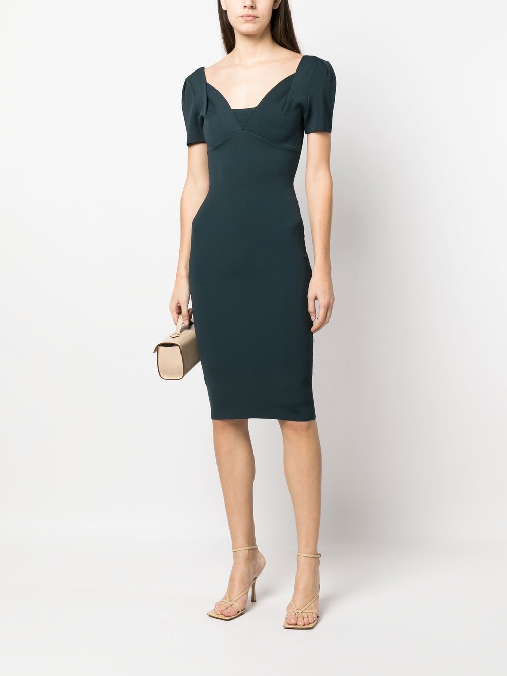 Robe mi-longue à épaules dénudées Pre Roland Mouret