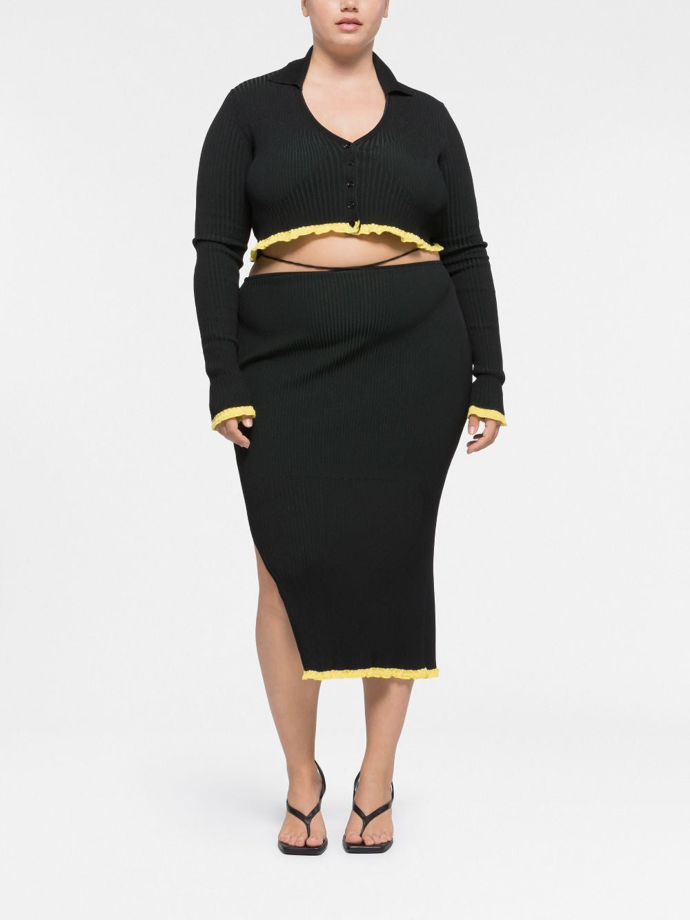 Az Factory By Ester Manas Top Green ribbed cropped