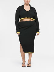 Az Factory By Ester Manas Top Green ribbed cropped