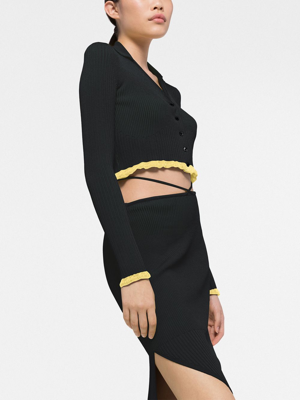 Az Factory By Ester Manas Top Green ribbed cropped