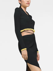 Az Factory By Ester Manas Top Green ribbed cropped