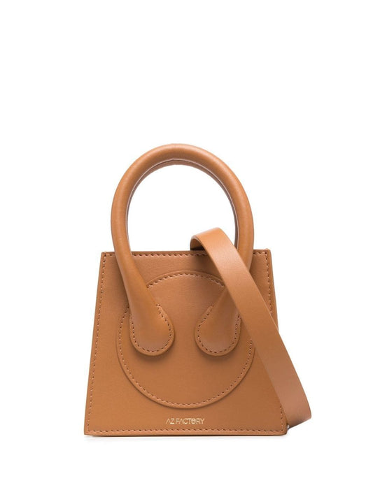 Camel Calf Leather Tote — Az Factory small Cake tote