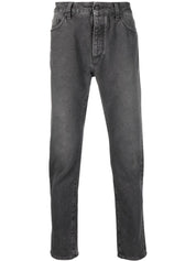 Palm Angels Jeans Black straight-leg cotton blend