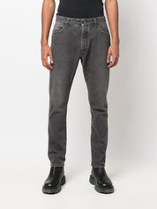 Palm Angels Jeans Black straight-leg cotton blend