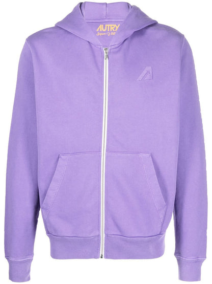 Purple Cotton Hoodie — Autry Sweaters