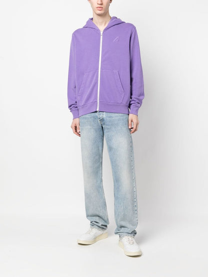Purple Cotton Hoodie — Autry Sweaters