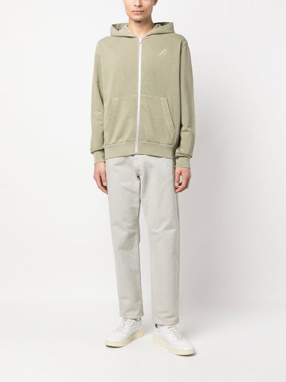 Autry Grey Cotton Hoodie — Men's Luxury Sweater