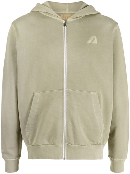 Autry Grey Cotton Hoodie — Men's Luxury Sweater